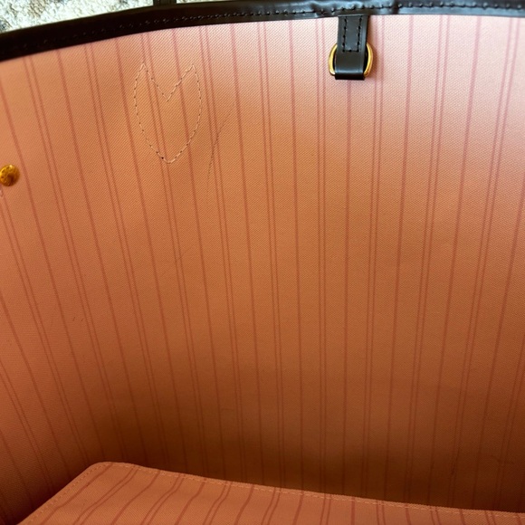 Authentic Louis Vuitton Neverfull MM damier ebene ballerina pink interior - Picture 15 of 16